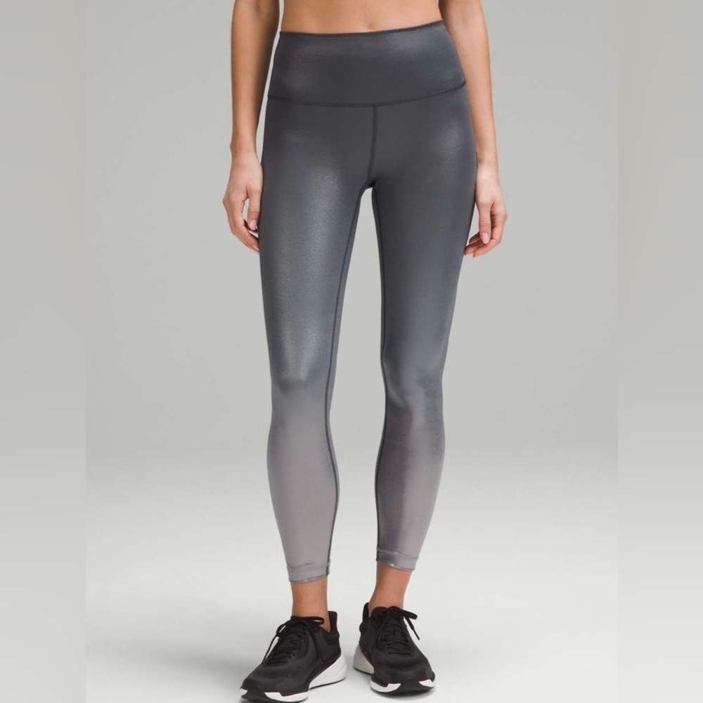 lululemon athletica Metallic Gray High-Rise Leggings